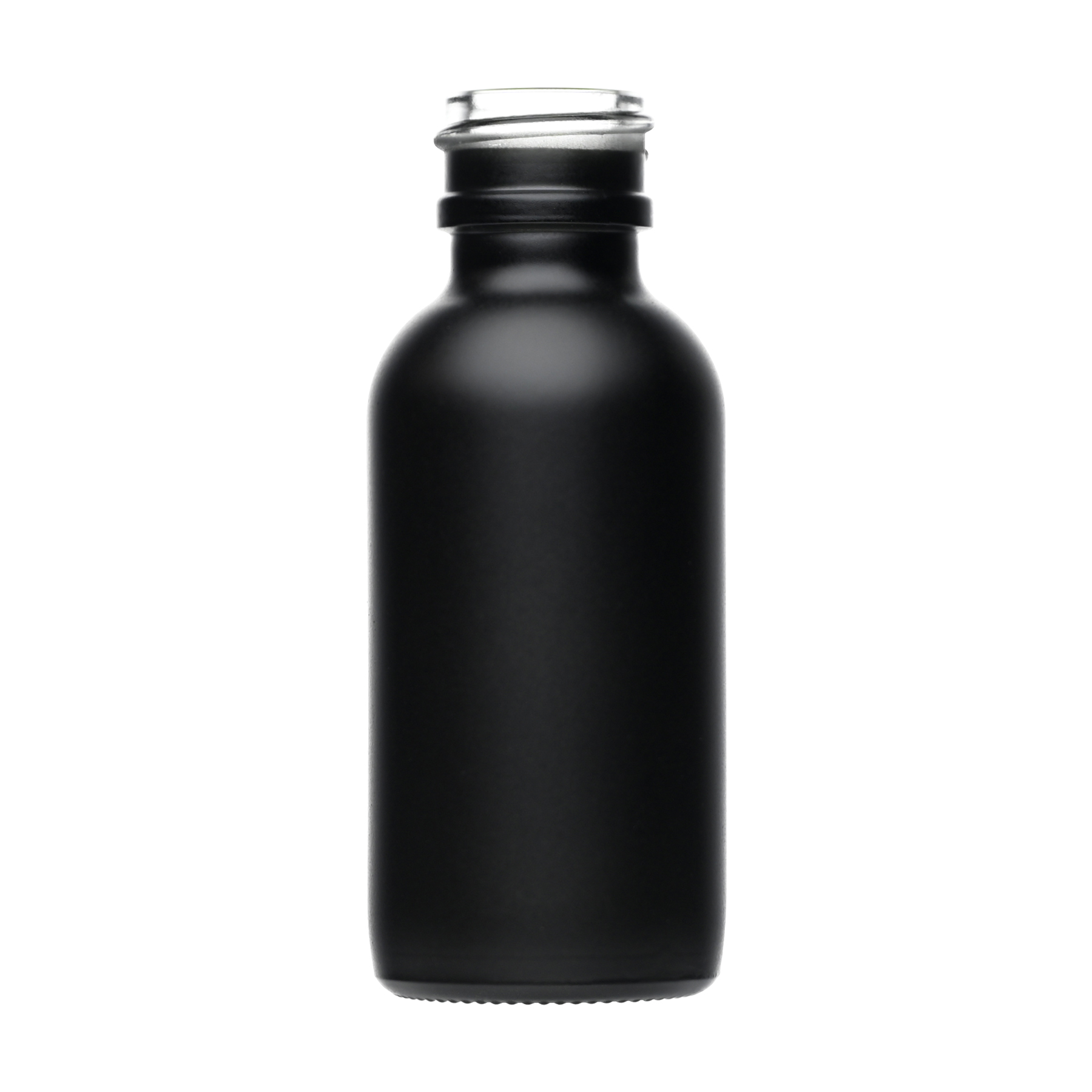 30ml Matte Black Square Bead Bottle with 20-400 Neck Finish